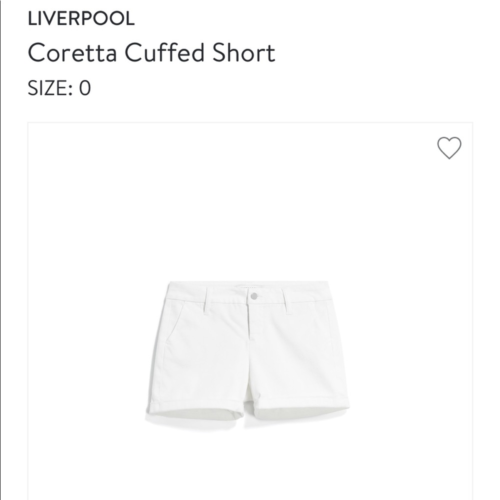 NWT Liverpool Coretta cuffed short